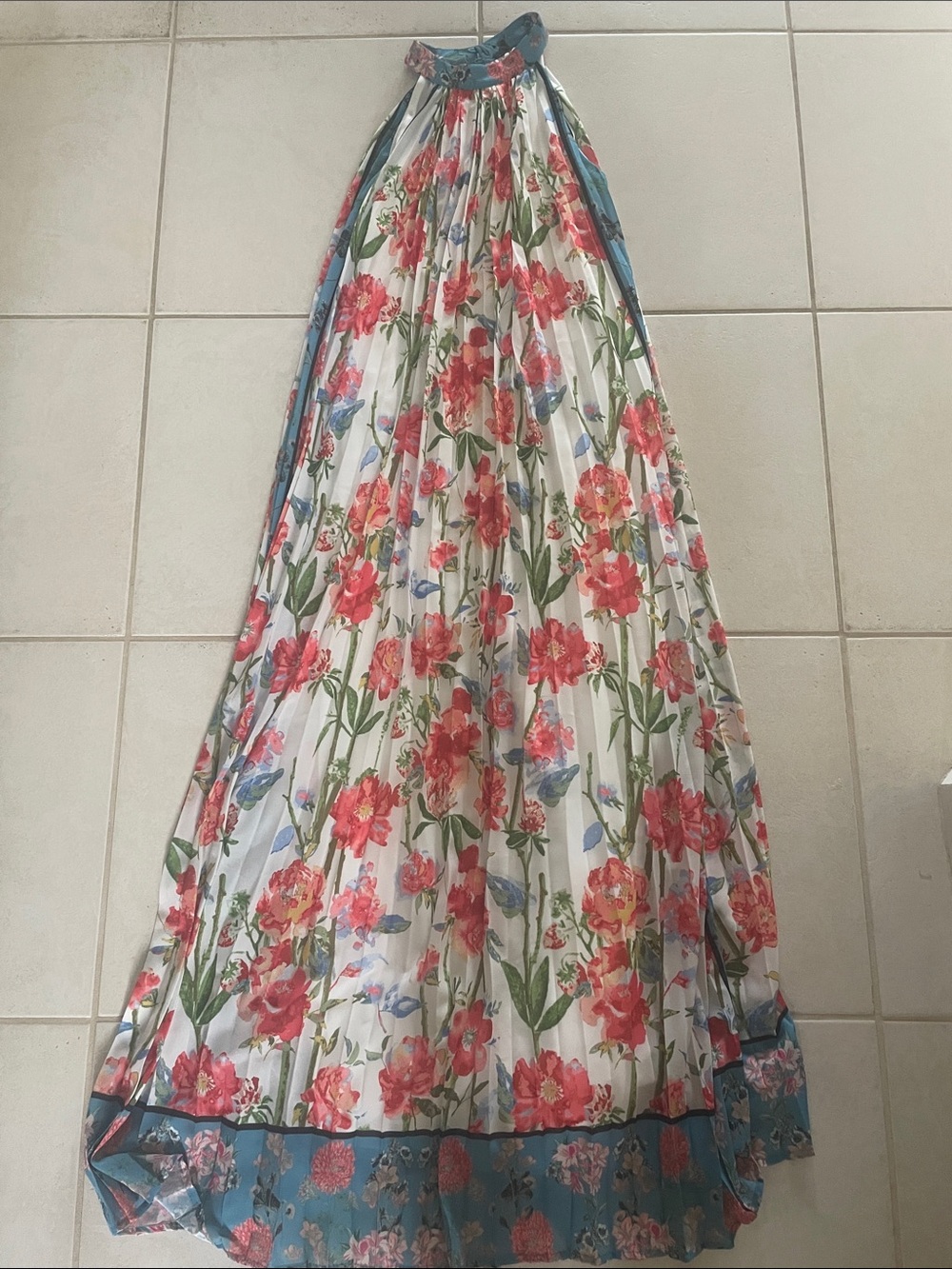 Flying Tomato Floral Pleated Maxi Dress